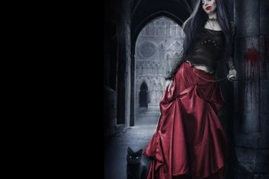 Vampire Girl With Cat Wallpapers From Vampire Wallpapers