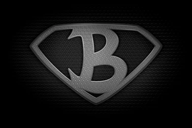 The Letter B In The Style Of “Man Of Steel” – Black And White ...