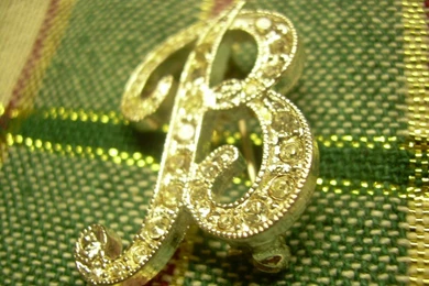 Beautiful Sparkly Vintage Rhinestone Initial Letter B By Andraliz