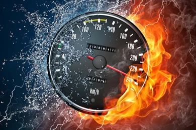 Wallpapers Speedometer Fire Water Lightning Speed Splash Other ...