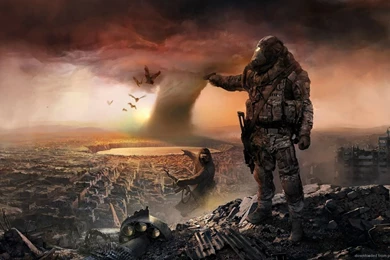 Download 1366x768 Post Apocalyptic Digital Art Wallpapers Wallpapers