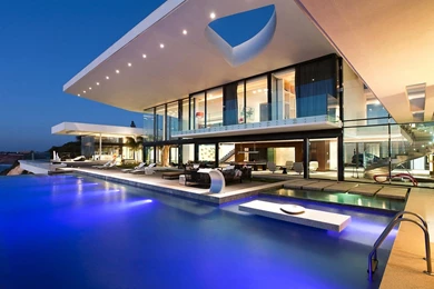 Modern House With A Pool Wallpapers 15037 Modern Home Design ...