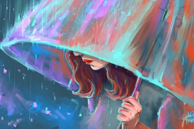 Girl In Rain Wallpapers