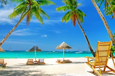Tropical Paradise Beach HD Desktop Wallpapers : High Definition ...