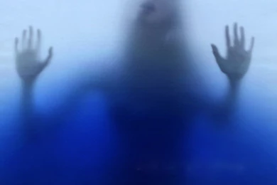 Download Desktop Wallpapers Girl In A Shower Of Blue Frosted Glass