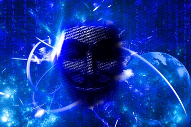 SuperHD.pics: Anonymous Matrix Abstract Binary Blue Desktop ...