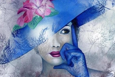 Madame Blue Hat Wallpapers   (