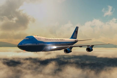 Air Force One President Airplane Boing In Fly   Close Up   Movie ...