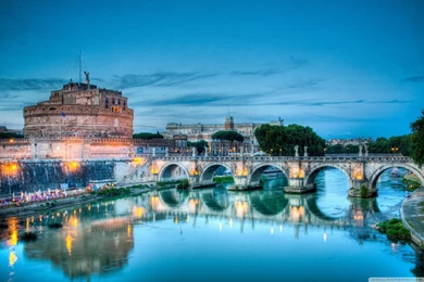 Castel Sant'Angelo, Tiber River, Rome, Italy HD Desktop Wallpapers ...