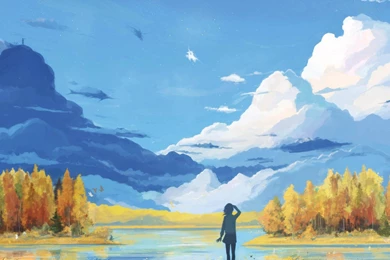 Fall Scenery Painting Digital art Wallpapers, Fall Scenery ...