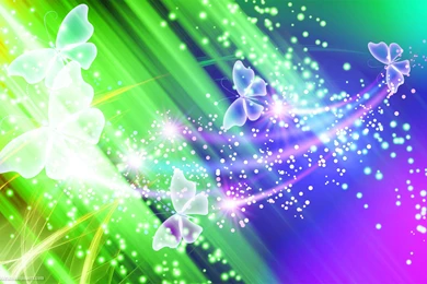 Colorful Abstract Wallpapers With Butterflies And Lights