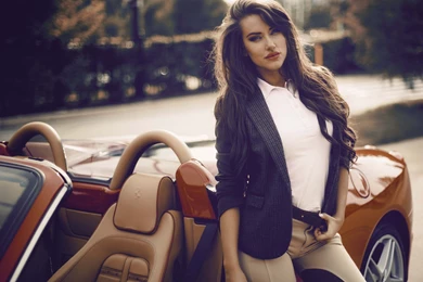 Ferrari F430 Lovely Model Girl Wallpapers