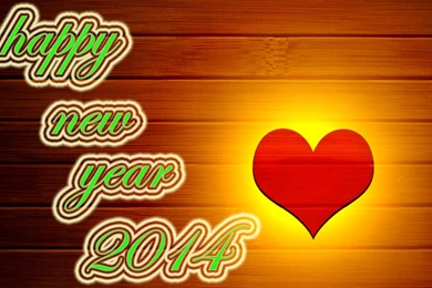 Happy New Year 2014 And The Heart Wallpapers And Images ...