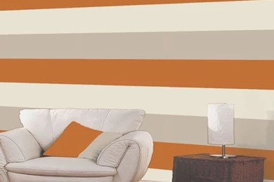 Olivia Stripe Orange Wallpapers