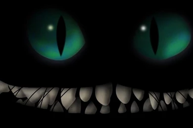 Wonderland Cheshire Cat Black Backgrounds Cartoons Eyes Wallpapers ...