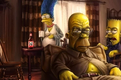 Download Wallpapers 1920x1080 The Simpsons, Homer, Marge, Bart, Art ...