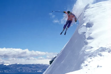 Picture Skiing Jumping From Mountain Wallpapers