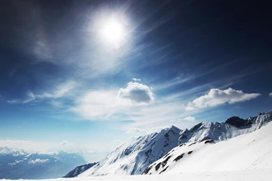 Sunny Snowy Mountains Cool Wallpapers HD 1080p