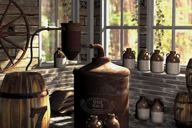 3D SHED MOONSHINE RUSTIC HD WALLPAPER   (