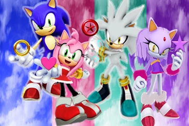 DeviantArt: More Like Sonic, Amy, Silver And Blaze Wallpapers Final ...