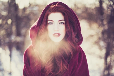 Download Winter Red Girl Wallpapers