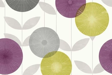 Purple / Green / Grey   FD30803   Monroe   Dandelion Clocks Fine ...