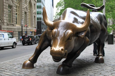 Manhattan Wall Street Bull Statues Wallpapers