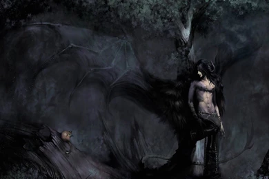 Wings Black Forests Demons Horns Gothic Artwork Wallpapers ...
