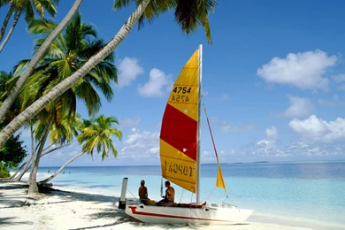 Desktop, Backgrounds, Wallpaper, Maldives, Fun, Little, Boat, Sun ...