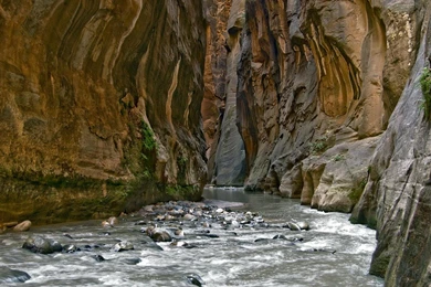 Awesome Canyon Rocks River Water Nature Landscape Hd Wallpapers ...