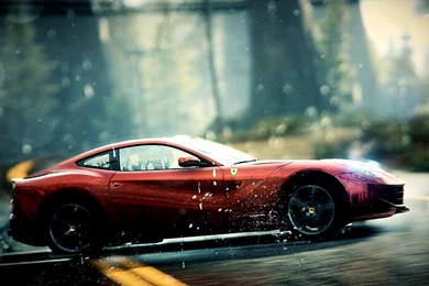 Need For Speed, Red Car, Bokeh   HD Wallpapers