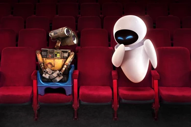 Wall E And EVE In Theater Wallpapers