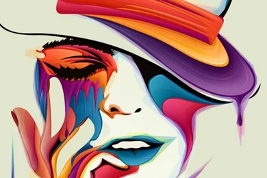 Download Wallpapers 750x1334 Face, Drawing, Vector, Paints, Color ...
