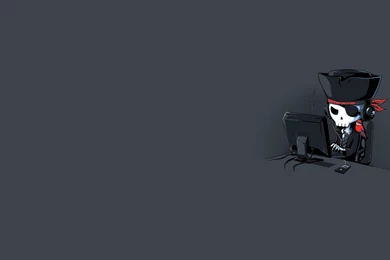 Wallpapers Pirate Skull Computer Monitor Simple 1920x1080