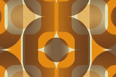 Novara Orange Retro Wallpapers