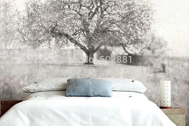 Black White Tree Wallpapers Wall Decal Art Views Wall Mural Vintage ...