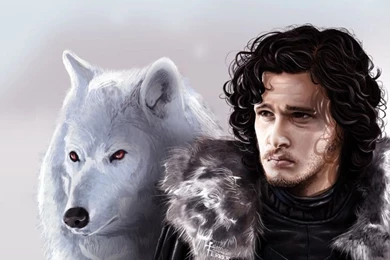 Jon Snow And Snow Bear HD Wallpapers