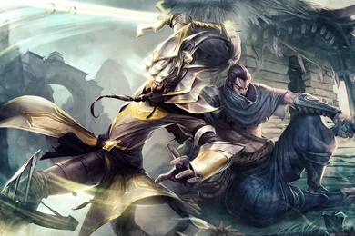 Master Yi Vs Yasuo Fan Art   League Of Legends Wallpapers