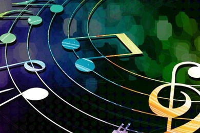 Colorful Musical Notes iPhone 4s Wallpapers Download