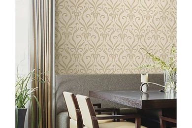 62 65852 Taupe Swirl Modern Damask   Medusa   Kenneth James Wallpapers