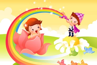 Vector Cartoon Child Wallpapers Album
