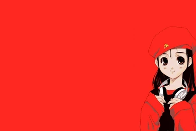 Cccp Ussr Anime Girl Headphones Red Flag Widescreen HD Wallpapers ...