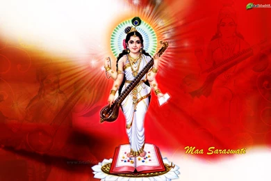Durga Wallpaper, Hindu Wallpaper, Saraswati Maa Wallpapers , Red ...