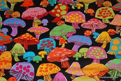 Gnome Fabric And Mushroom Fabric