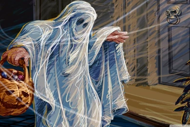 Ghost Trick Or Threat Hallowmas Halloween HD Desktop Wallpapers ...