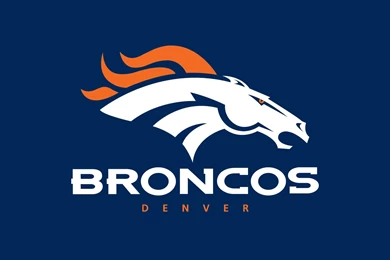 Nfl Denver Broncos Logo On Blue Backgrounds