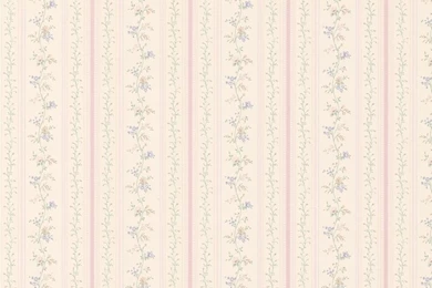 Beige Dainty Floral Stripe Wallpapers By Brewster