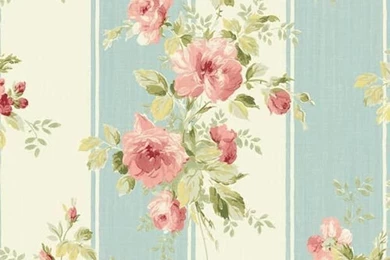 Teal MT40006 Floral Stripe Wallpapers   Rustic Country Primitive ...