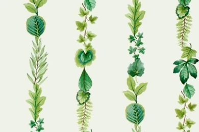 Floral Wallpapers / Fabric / Traditional   TWO BY TWO : JUST LEAVES ...