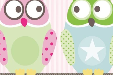 Wallpapers Maxi Border ”Little Nightowls” Girls